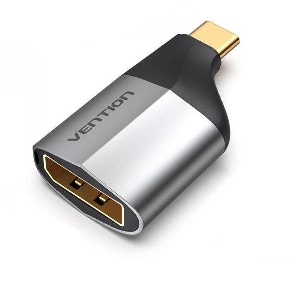 Адаптер Vention USB Type-C - DisplayPort (M/F), Black/Silver (TCCH0)
