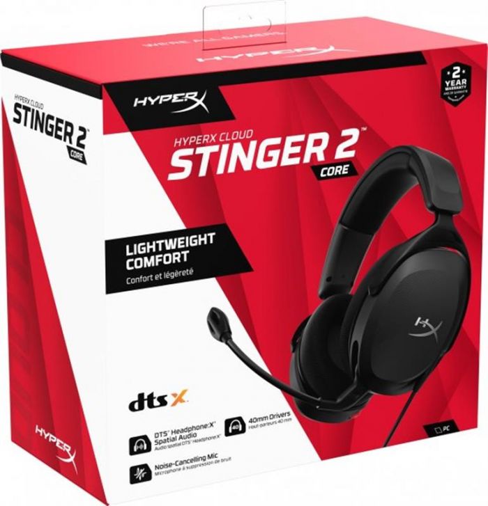 Гарнітура HyperX Cloud Stinger 2 Core PC 3.5mm Black (683L9AA)