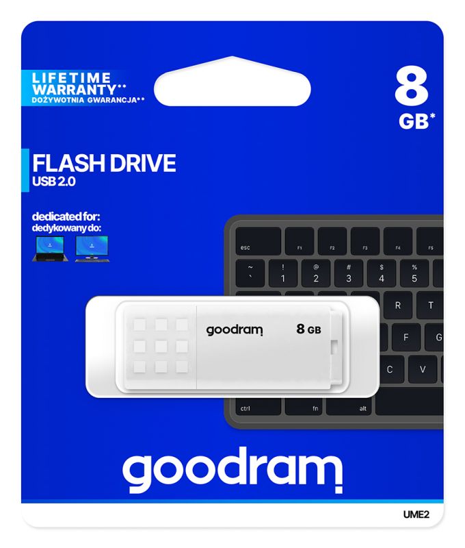 Флеш-накопичувач USB 8GB GOODRAM UME2 White (UME2-0080W0R11)