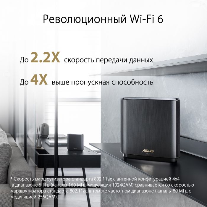 Бездротовий маршрутизатор Asus ZenWiFi XT8 2PK Black