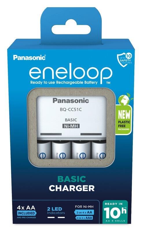 Зарядний пристрій Panasonic Basic USB Charger + Eneloop AA / HR06 NI-MH 2000 mAh