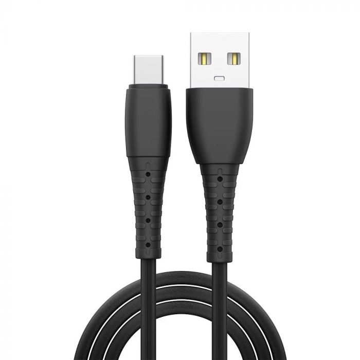 Кабель Grand-X USB - USB Type-C, 3 A, 1 м, Black (PC-02)