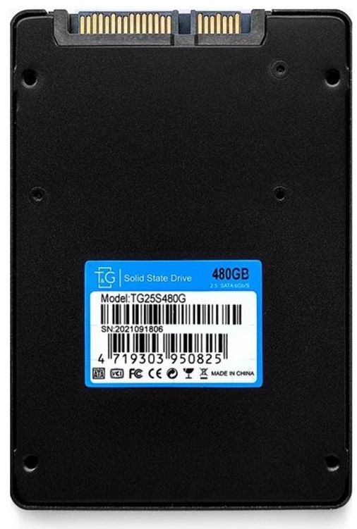 Накопичувач SSD  480GB T&G 2.5" SATAIII 3D TLC (TG25S480G)