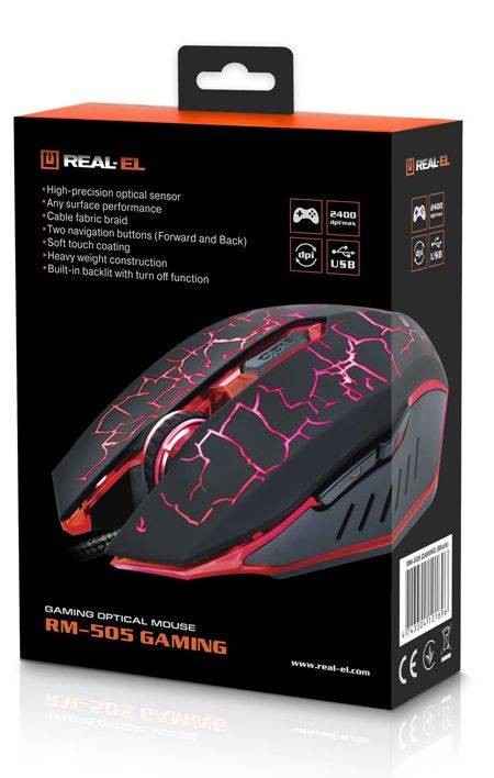 Мишка REAL-EL RM-505 Black USB