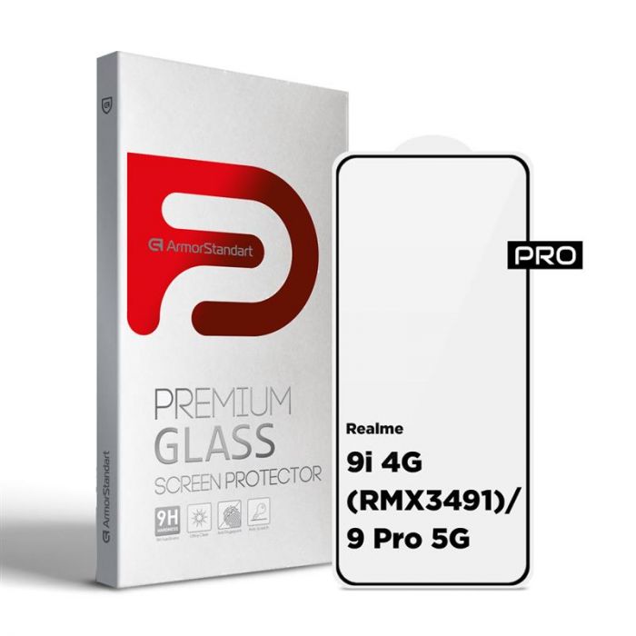 Захисне скло Armorstandart Pro для Realme 9i 4G (RMX3491)/9 Pro 5G Black (ARM61469)