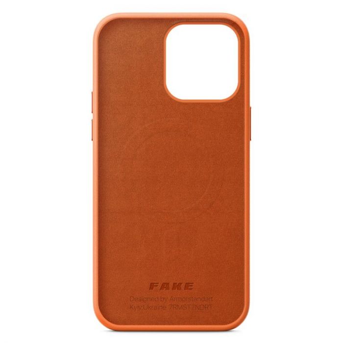 Чохол-накладка Armorstandart Fake Leather для Apple iPhone 14 Pro Max Golden Brown (ARM64463)