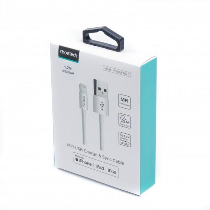 Кабель Choetech USB - Lightning, 1.2м (IP0026-WH)