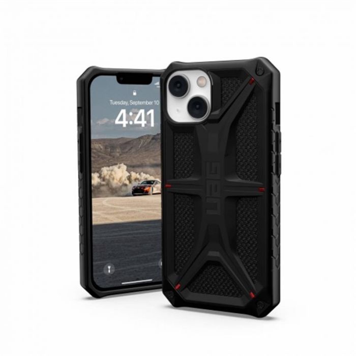 Чохол-накладка Urban Armor Gear Monarch для Apple iPhone 14 Kevlar Black (114032113940)