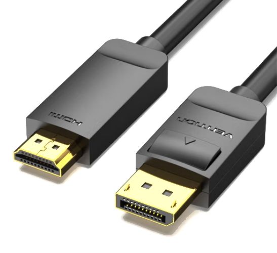 Кабель Vention DisplayPort - HDMI (M/M), 2 м, Black (HAGBH)