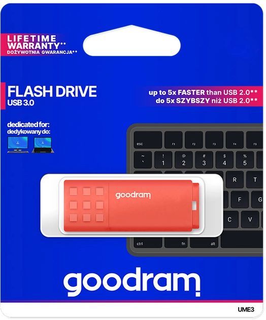 Флеш-накопичувач USB3.2 32GB GOODRAM UME3 Orange (UME3-0320O0R11)