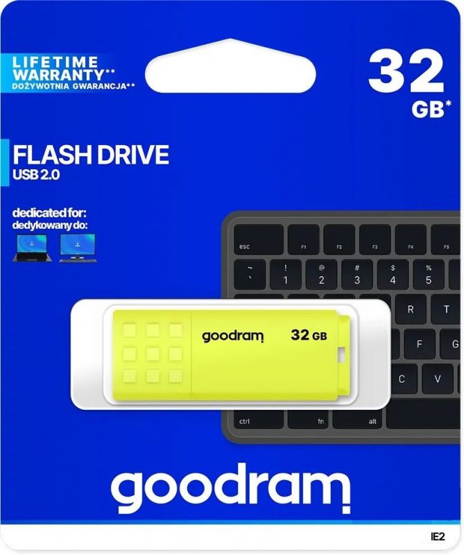 Флеш-накопичувач USB 32GB GOODRAM UME2 Yellow (UME2-0320Y0R11)