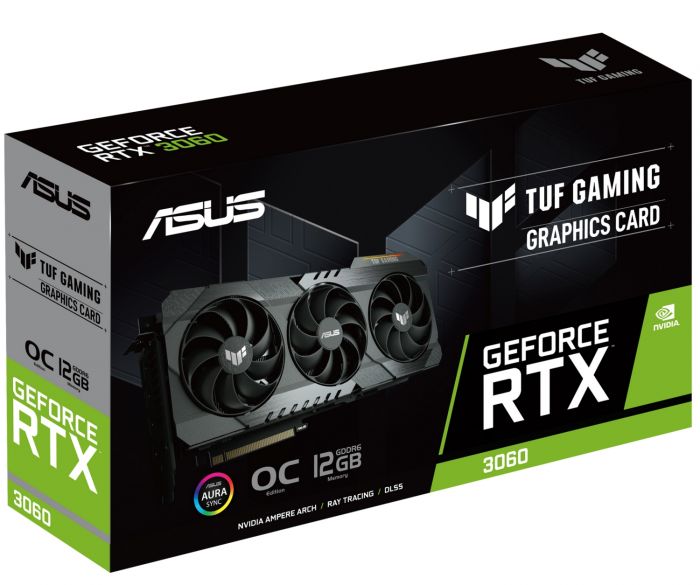 Відеокарта GF RTX 3060 12GB GDDR6 TUF Gaming OC V2 Asus (TUF-RTX3060-O12G-V2-GAMING) (LHR)