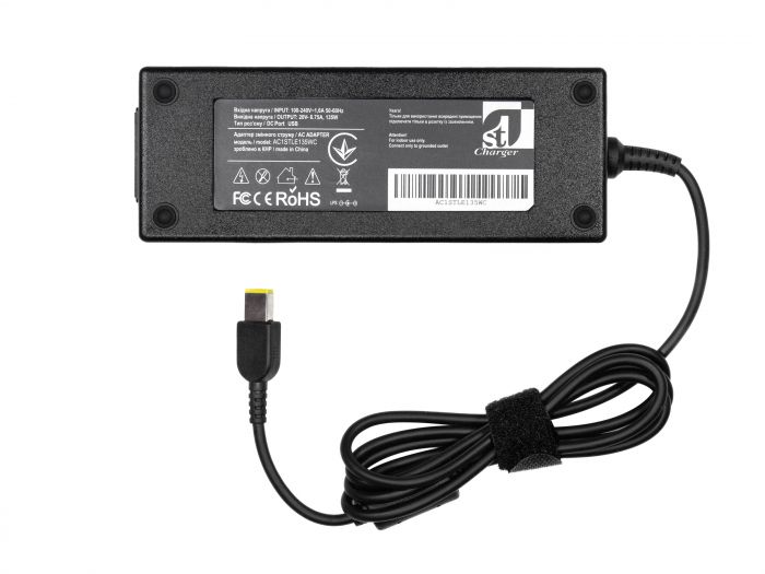 Блок живлення 1StCharger для ноутбука Lenovo 20V 135W 6.75A Square (AC1STLE135WC)