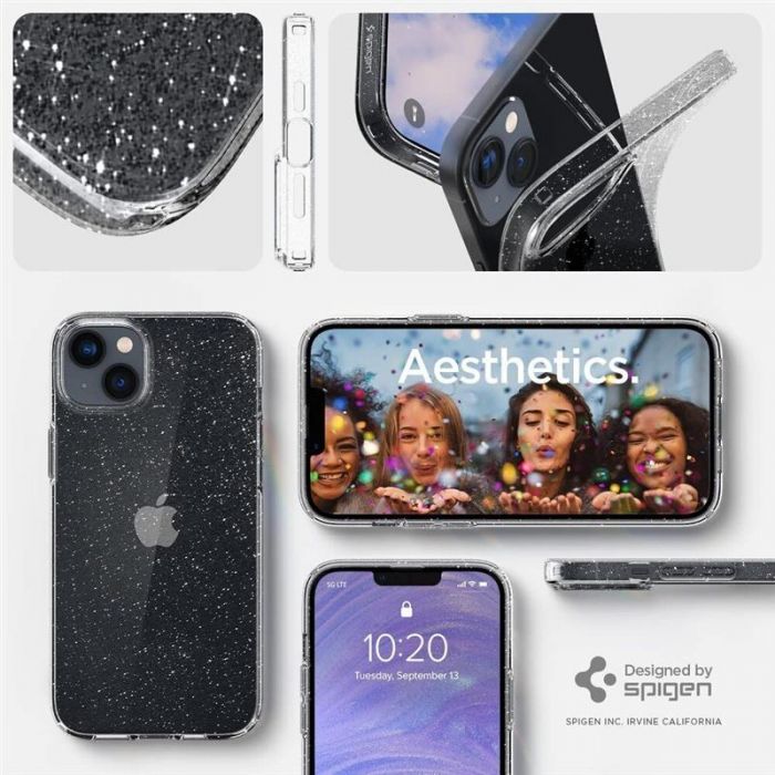 Чохол-накладка Spigen Liquid Crystal Glitter для Apple iPhone 14 Crystal Quartz (ACS05034)