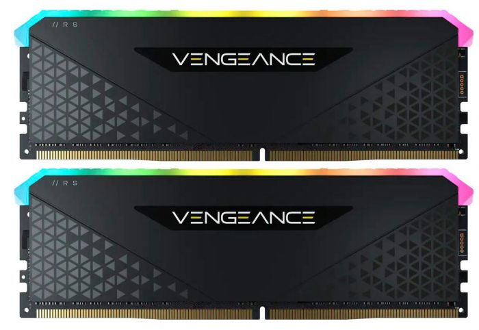 Модуль пам`ятi DDR4 2x32GB/3200 Corsair Vengeance RGB RS Black (CMG64GX4M2E3200C16)