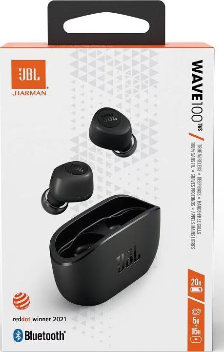 Bluetooth-гарнітура JBL Wave Vibe 100 TWS Black (JBLW100TWSBLK)