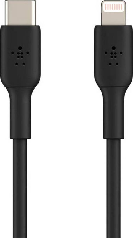 Кабель Belkin PVC USB-C - Lightning 1м Black (CAA003BT1MBK)