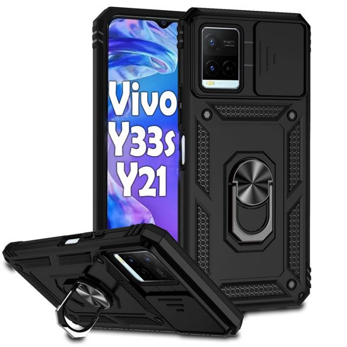 Чохол-накладка BeCover Military для Vivo Y33s/Y21 Black (708834)