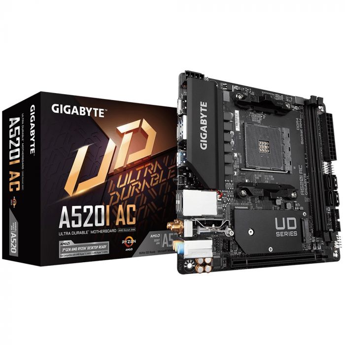 Материнська плата Gigabyte A520I AC Socket AM4