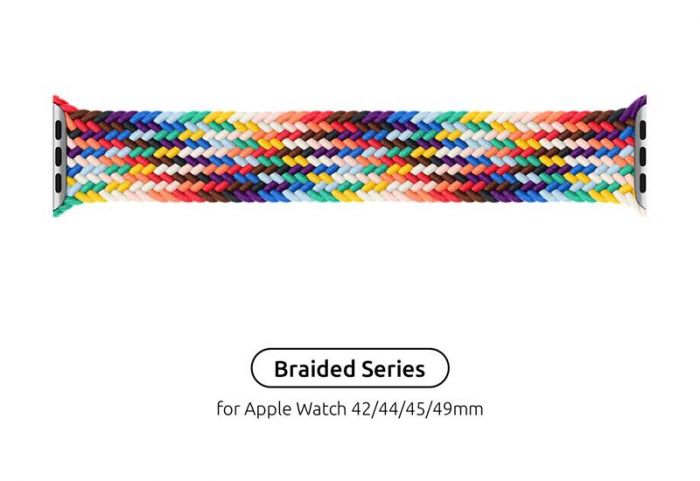 Ремінець Armorstandart Braided Solo Loop для Apple Watch 42mm/44mm/45mm/49mm Pride Edit Size 10 (172 mm) (ARM64936)