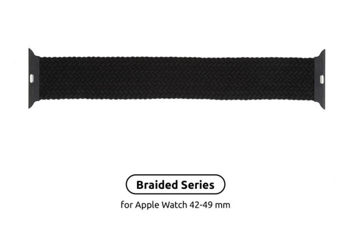 Ремінець Armorstandart Braided Solo Loop для Apple Watch 42mm/44mm/45mm/49mm Charcoal Size 8 (160 mm) (ARM58073)