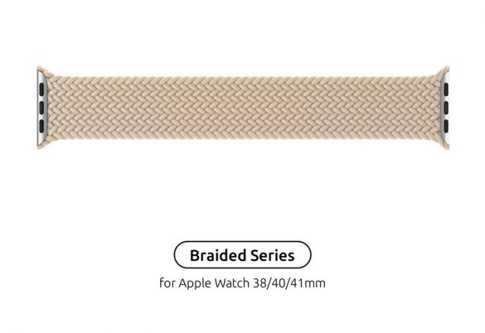 Ремінець Armorstandart Braided Solo Loop для Apple Watch 38mm/40mm/41mm Beige Size 2 (120 mm) (ARM64891)