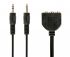 Кабель-подовжувач Cablexpert CC-MIC-1 для микрофону та навушників, литий, 1м, Black