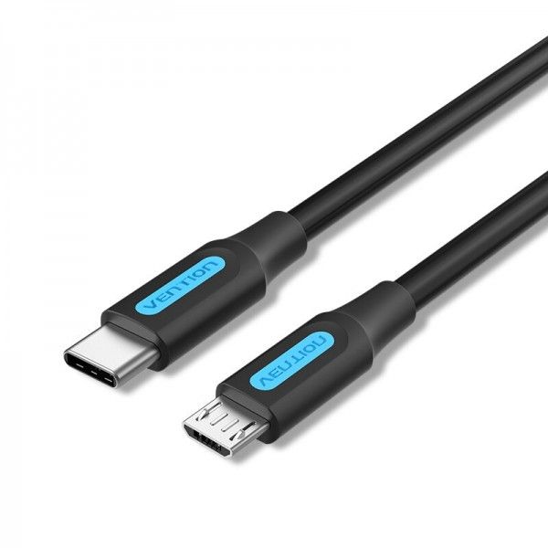 Кабель Vention USB-C - microUSB, 2 m, Black (COVBH)