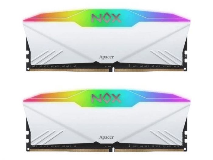 Модуль пам`ятi DDR4 2х16GB/3200 Apacer NOX RGB White (AH4U32G32C28YNWAA-2)