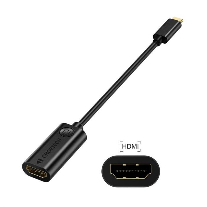 Адаптер Choetech HDMI - USB Type-C (M/F), Black (HUB-H04)