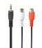 Аудіо-кабель Cablexpert 3.5 мм - 2xRCA (M/F), 0.2 м, чорний (CCA-406)