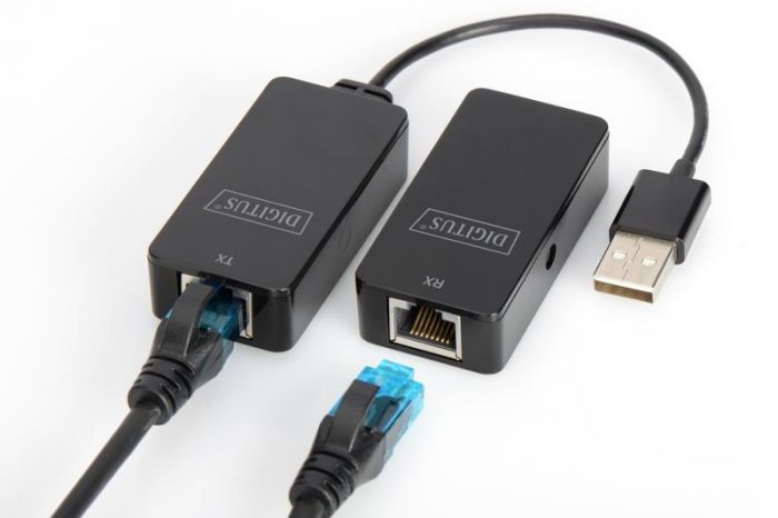 Подовжувач Digitus USB 2.0 - UTP Cat5/5e/6, 50m (DA-70141)