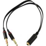 Перехідник Atcom 3.5 мм - 2х3.5 мм (M/F), 0.1 м, Black (AT17488)