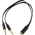 Перехідник Atcom 3.5 мм - 2х3.5 мм (M/F), 0.1 м, Black (AT17488)