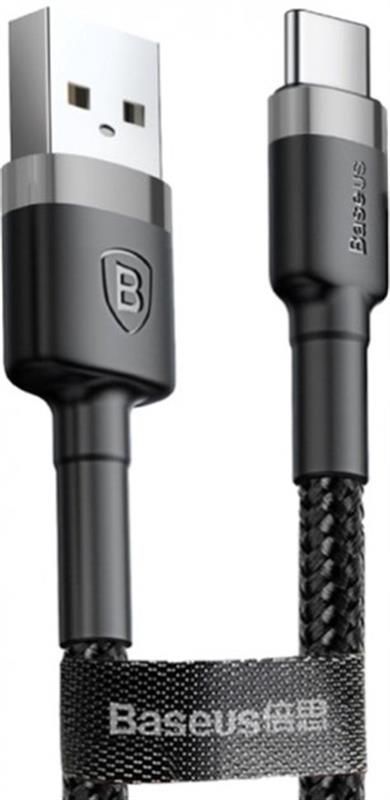 Кабель Baseus Cafule USB-microUSB, 3м Black/Grey (CAMKLF-HG1)