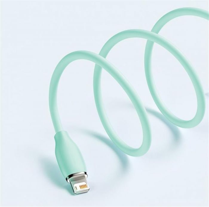 Кабель Baseus Jelly Liquid Silica Gel USB - Lightning (M/M), 2.4 A, 2 м, Green (CAGD000106)