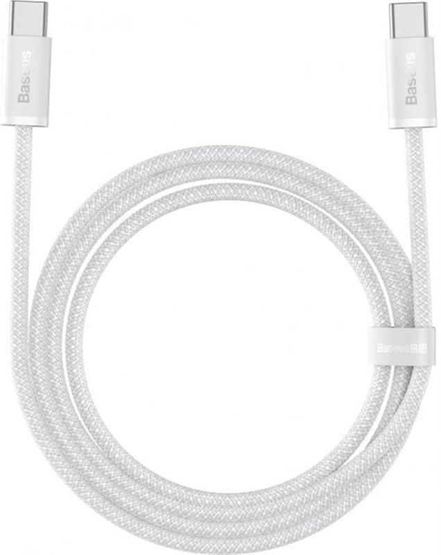 Кабель Baseus Dynamic USB Type-C - USB Type-C (M/M), 20 V/5 A, 100 W, 2 м, White (CALD000302)