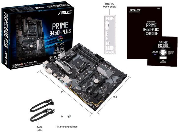 Материнська плата Asus Prime B450-Plus Socket AM4