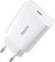 Мережевий зарядний пристрій Baseus (1USB-C 3A) 20W White (CCFS-SN02)