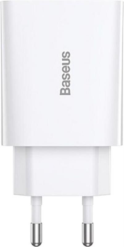 Мережевий зарядний пристрій Baseus (1USB-C 3A) 20W White (CCFS-SN02)