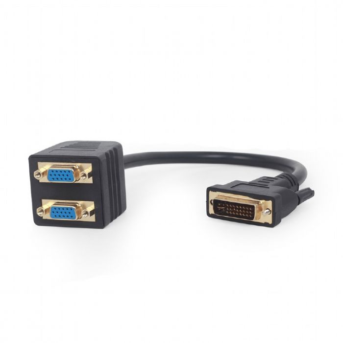 Розгалужувач Cablexpert DVI - 2хVGA (M/M), 0.3 м, Black (A-DVI-2VGA-01)