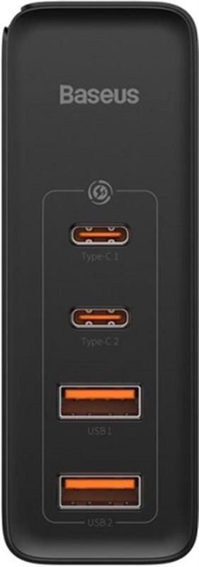 Мережевий зарядний пристрій Baseus GaN2 Pro Quick Charger 2C+2U (2xUSB-C+2xUSB-A) 100W Black (CCGAN2P-L01)