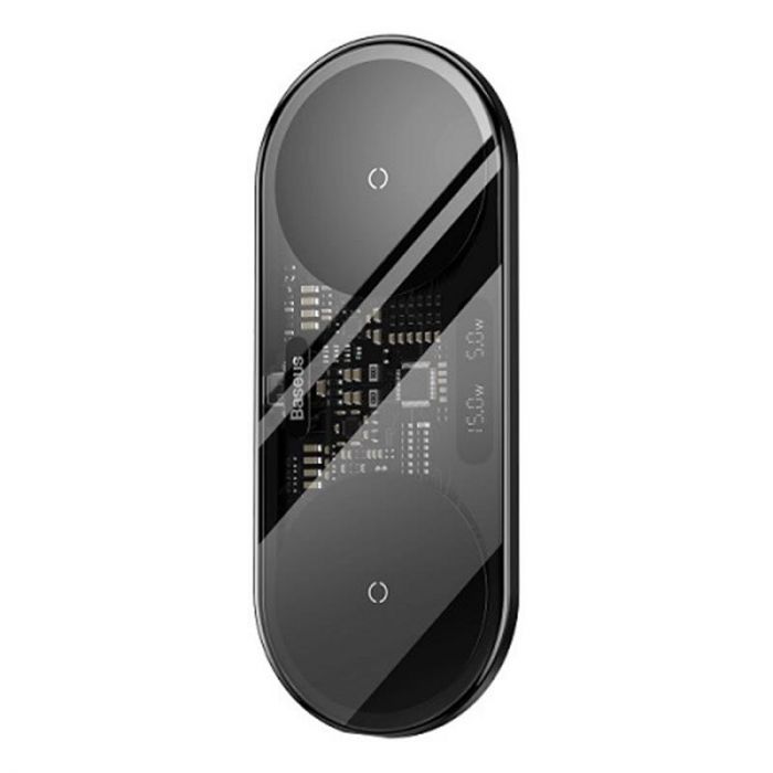 Бездротовий зарядний пристрій Baseus Digital LED Display 20W Black (WXSX010101)
