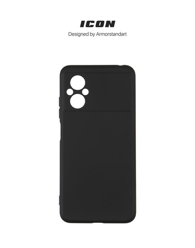 Чохол-накладка Armorstandart Icon для Xiaomi Poco M5 Camera cover Black (ARM68123)