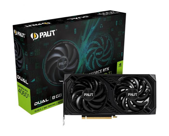 Відеокарта GF RTX 4060 Ti  8GB GDDR6 Dual Palit (NE6406T019P1-1060D)