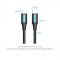Кабель Vention USB Type-C - USB Type-C (M/M), TPE Round PD 60W, 3 A, 1 м, Black (COSBF)