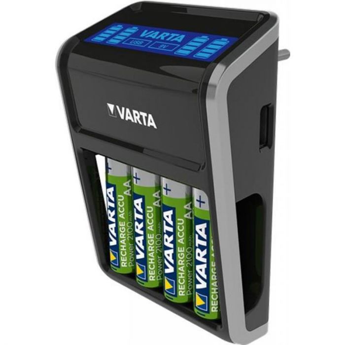 Мережевий зарядний пристрій Varta LCD Plug Charger + 4 х Ni-Mh AA 2100 mAh (57687101441)