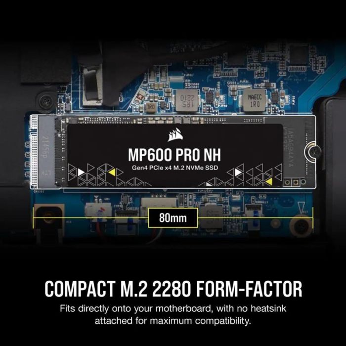 Накопичувач SSD  500GB M.2 NVMe Corsair MP600 Pro NH M.2 2280 PCIe Gen4.0 x4 3D TLC (CSSD-F0500GBMP600PNH)