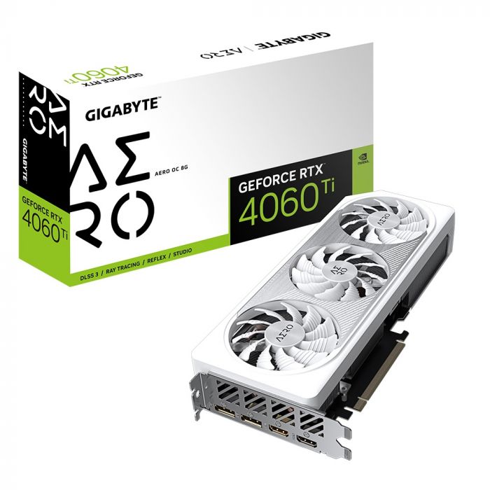 Відеокарта GF RTX 4060 Ti  8GB GDDR6 Aero OC Gigabyte (GV-N406TAERO OC-8GD)