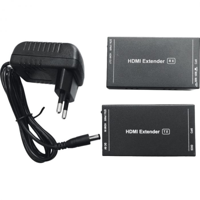 Подовжувач Atcom HDMI - RJ-45 (F/F), Black (14371)